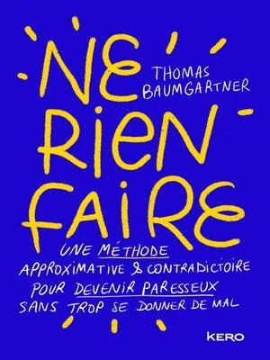 cover image of Ne rien faire